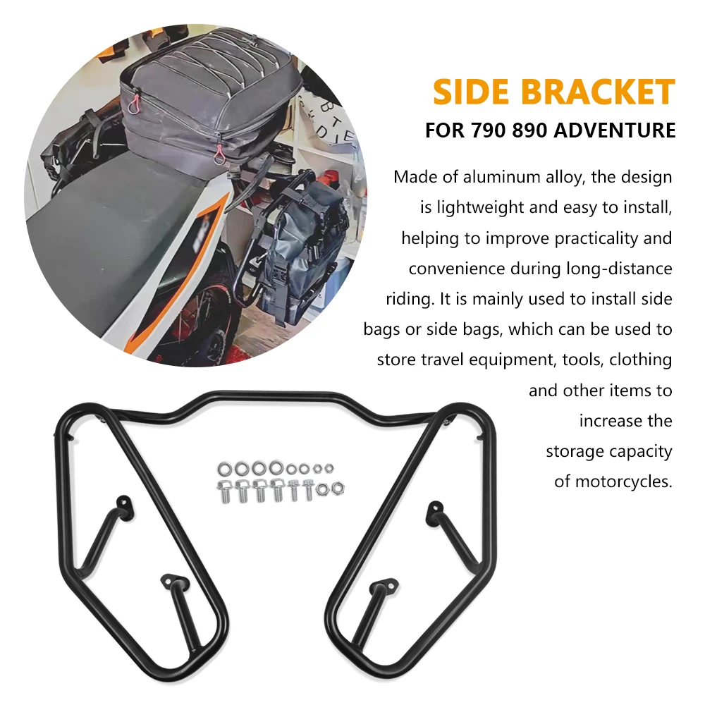 For Motorcycle Side Bag Support Bar Saddle Bag Mounting Bracket 790 adventure 790 Adventure ADV 890 Adventure 2019-2023
For Motorcycle Side Bag Support Bar Saddle Bag Mounting Bracket 790 adventure 790 Adventure ADV 890 Adventure 2019-2023