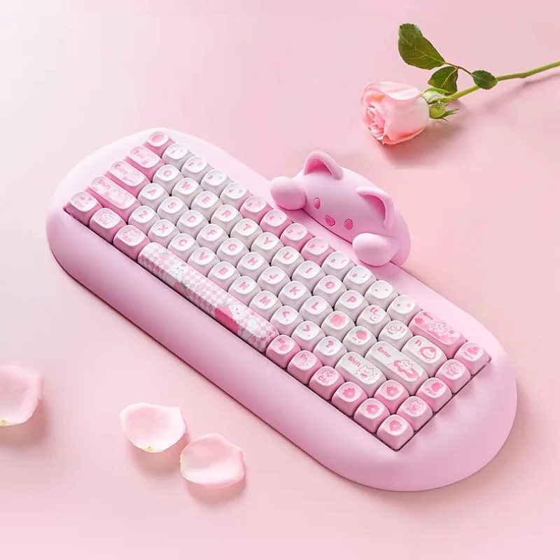 MiFuny Cat Silicone Mechanical Keyboard Hot Swap RGB Backlight BT2.4G Wireless Tri Mode Cute Pink Girl Gaming Keyboard Office
MiFuny Cat Silicone Mechanical Keyboard Hot Swap RGB Backlight BT2.4G Wireless Tri Mode Cute Pink Girl Gaming Keyboard Office