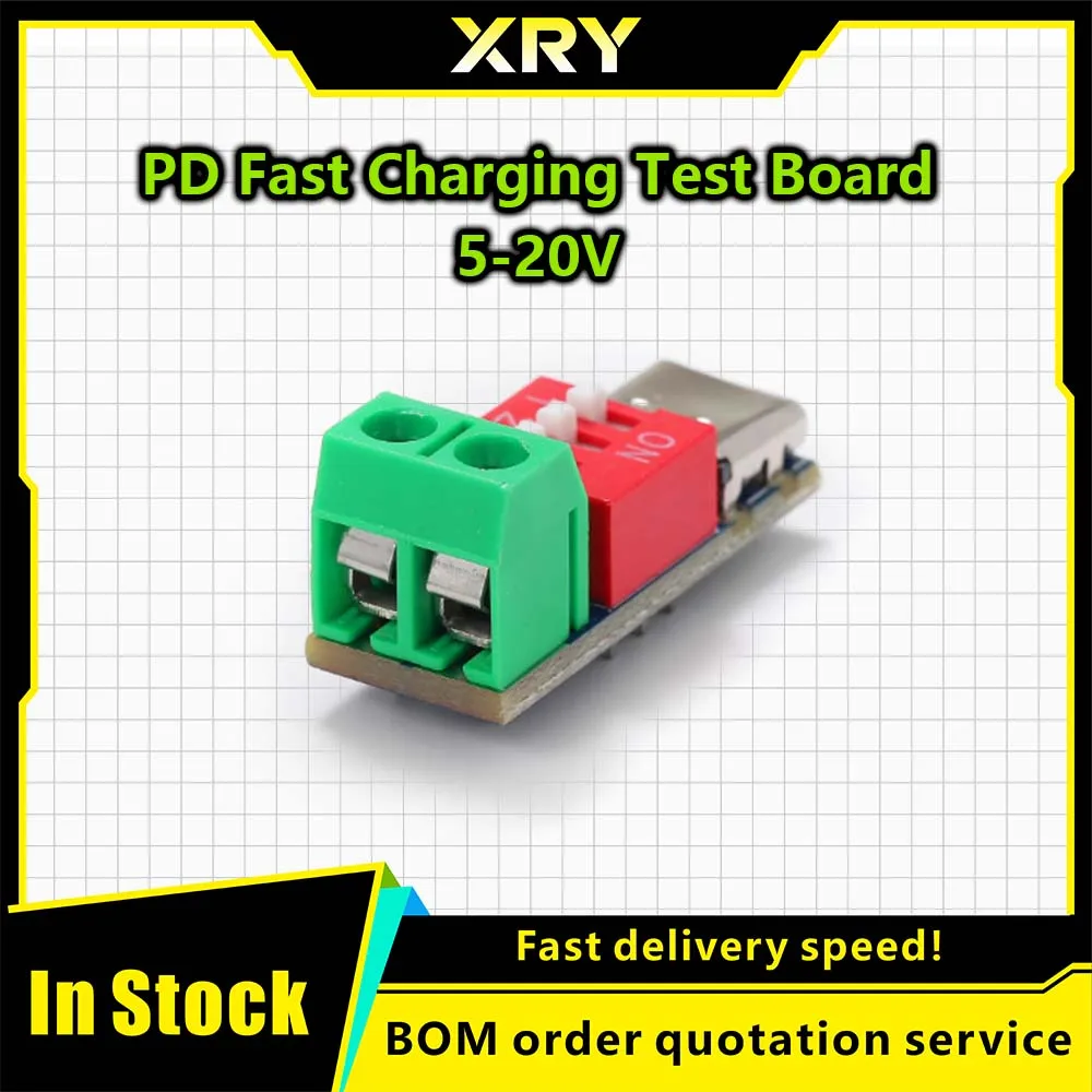 PD Fast Charging Test Board 5-20V Adjustable PD Trigger Board Module USB Type-C 100W Voltage Connetor Power Supply Accessories
PD Fast Charging Test Board 5-20V Adjustable PD Trigger Board Module USB Type-C 100W Voltage Connetor Power Supply Accessories