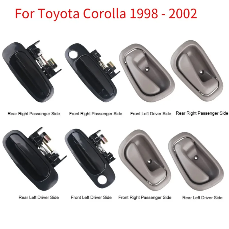 8pcs Door Handle Exterior Interior Car Door Handle Set 6924002030 For Toyota Corolla 1998 1999 2000 2001 2002 Car Accessories
8pcs Door Handle Exterior Interior Car Door Handle Set 6924002030 For Toyota Corolla 1998 1999 2000 2001 2002 Car Accessories