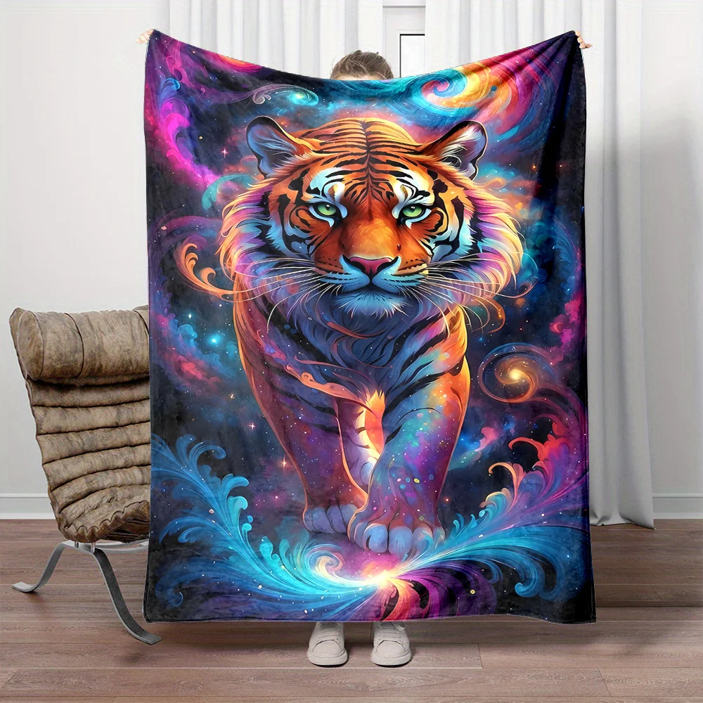 Contemporary Flannel Throw Blanket Polyester Digital Print - Reversible All-Season Cartoon Tiger Pattern Soft Non-Woven
Contemporary Flannel Throw Blanket Polyester Digital Print - Reversible All-Season Cartoon Tiger Pattern Soft Non-Woven
