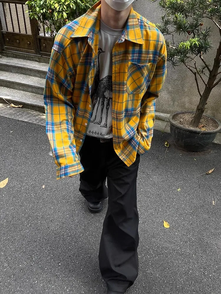 Весенний желтый свободный повседневный ретро-рубашка в клетку в американском стиле, дышащий, влагоотводящий
Весенний желтый свободный повседневный ретро-рубашка в клетку в американском стиле, дышащий, влагоотводящий