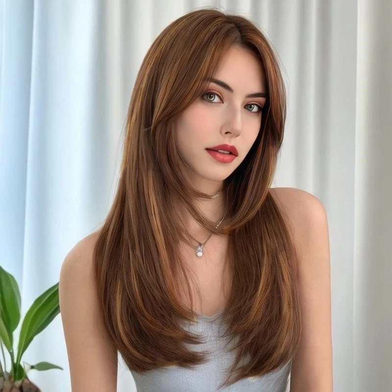 European and American e-commerce wig for women, piano color highlights, medium-long curly hair, high-temperature synthetic fiber
European and American e-commerce wig for women, piano color highlights, medium-long curly hair, high-temperature synthetic fiber