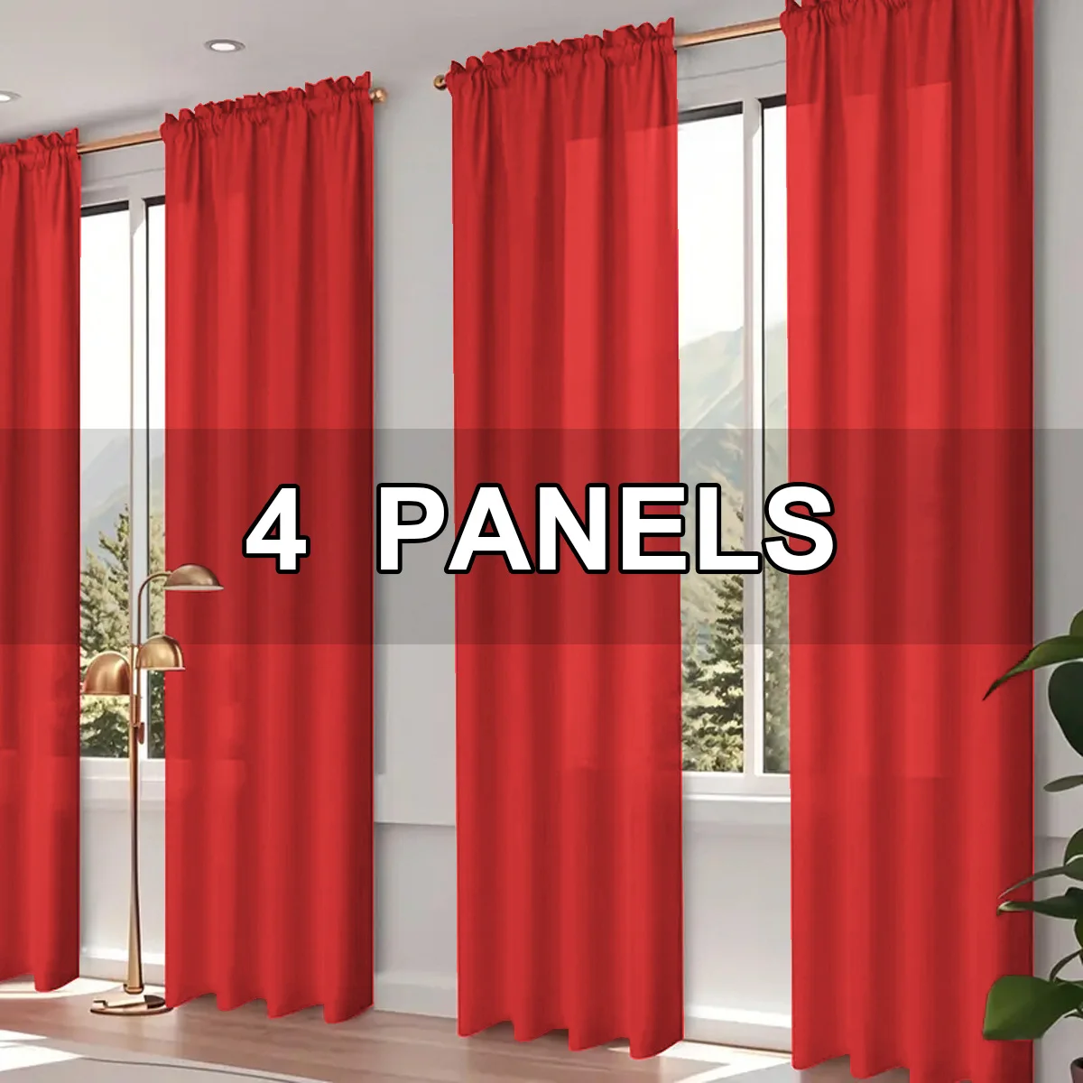4pcs Light Filtering Curtains - Elegant Colour Fade-Resistant Polyester with Rod Pocket Design, Perfect for Living Room, Bedroom
4pcs Light Filtering Curtains - Elegant Colour Fade-Resistant Polyester with Rod Pocket Design, Perfect for Living Room, Bedroom