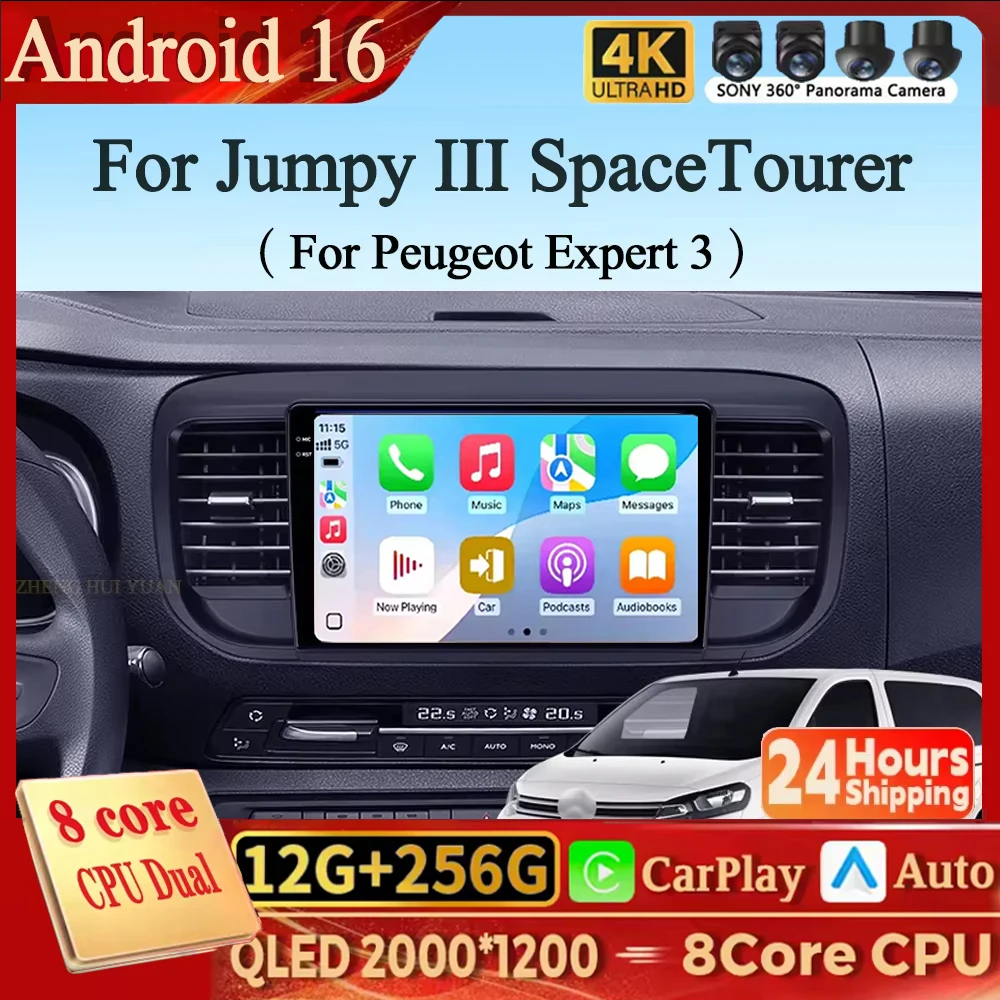 For Citroen Jumpy III 3 SpaceTourer 1 For Peugeot Expert 3 2016 2017 2018 - 2021 Android 16 Carplay Car Radio Multimedia Video P
For Citroen Jumpy III 3 SpaceTourer 1 For Peugeot Expert 3 2016 2017 2018 - 2021 Android 16 Carplay Car Radio Multimedia Video P