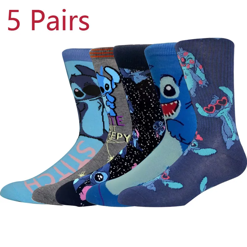 5 Pairs New Fashion Women's Socks Cartoon Creative Long Socks Anime Stitch Happy Funny Men Socks Cosplay Couple Socks Size 36-44
5 Pairs New Fashion Women's Socks Cartoon Creative Long Socks Anime Stitch Happy Funny Men Socks Cosplay Couple Socks Size 36-44