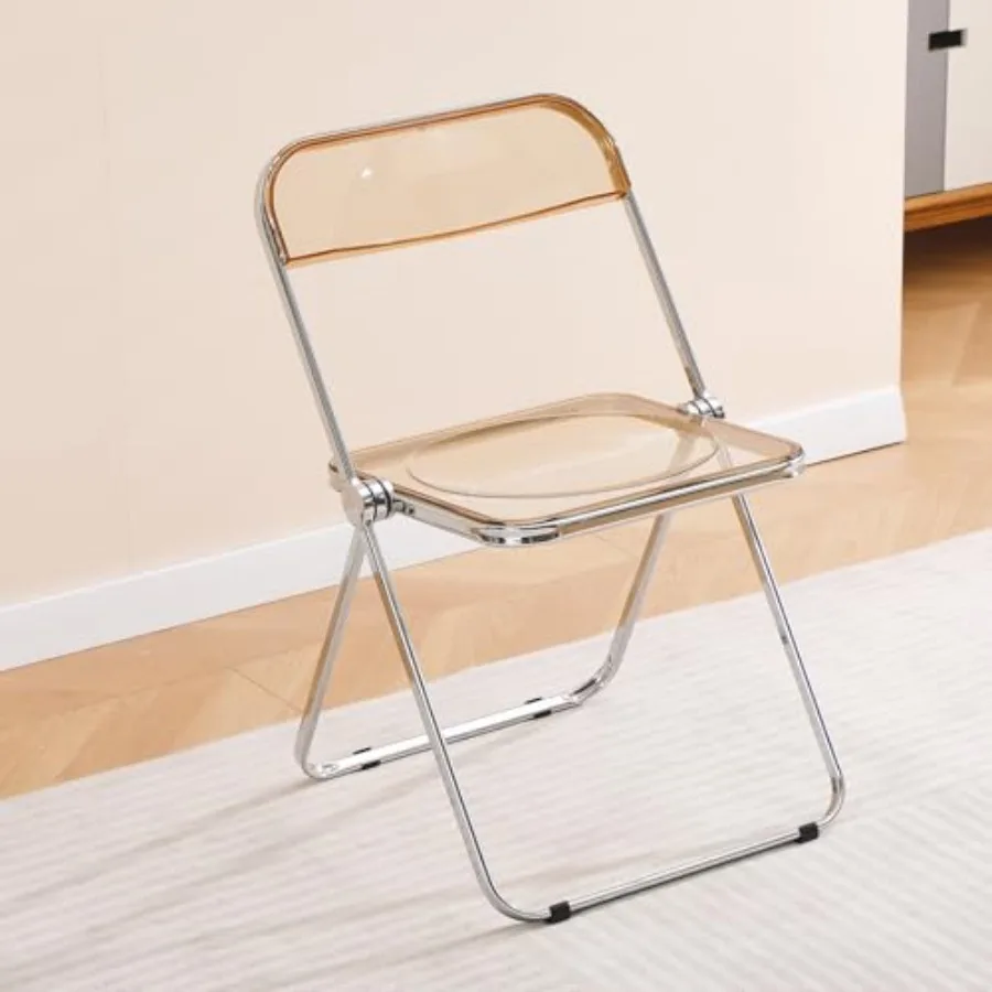 Acrylic Folding Chair: Morden Chrome Chair - Lucite Crystal Transparent Seat - Elegant Stackable Plastic Foldable Chair for Din
Acrylic Folding Chair: Morden Chrome Chair - Lucite Crystal Transparent Seat - Elegant Stackable Plastic Foldable Chair for Din