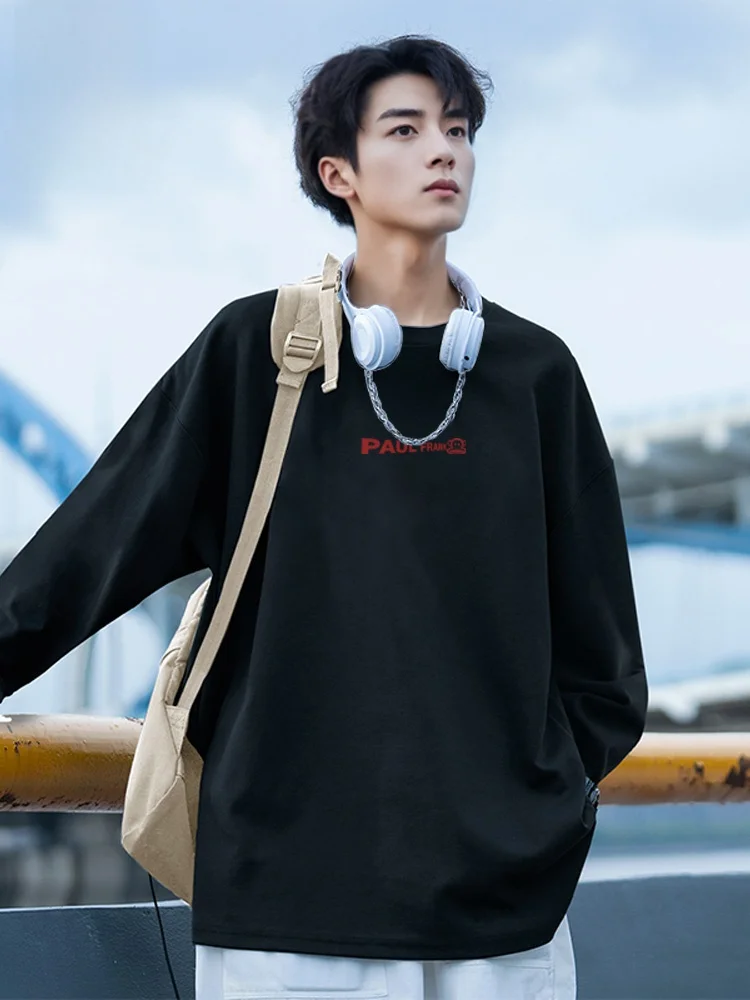 Мужская хлопковая футболка с длинным рукавом, черная, базовый слой, американский стиль, весна-осень, свободный крой, с принтом, круглый вырез
Мужская хлопковая футболка с длинным рукавом, черная, базовый слой, американский стиль, весна-осень, свободный крой, с принтом, круглый вырез