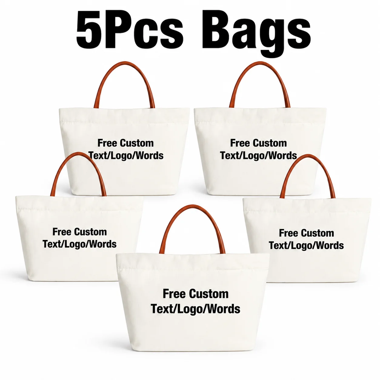 Custom Canvas Tote Bag 5pcs Single Shoulder Carry Bag Large Capacity Eco-friendly Handbag For Travel Commute Daily Use Bags
Custom Canvas Tote Bag 5pcs Single Shoulder Carry Bag Large Capacity Eco-friendly Handbag For Travel Commute Daily Use Bags