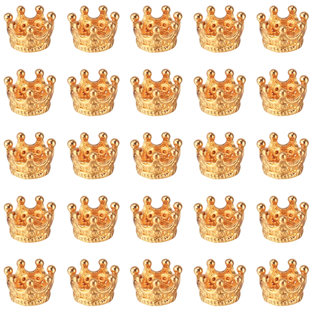 50 Pcs Jewelry Accessories Crowns Charms Gold Spacer Beads for Making Necklace Spacers Alloy Bracelet Connector
50 Pcs Jewelry Accessories Crowns Charms Gold Spacer Beads for Making Necklace Spacers Alloy Bracelet Connector