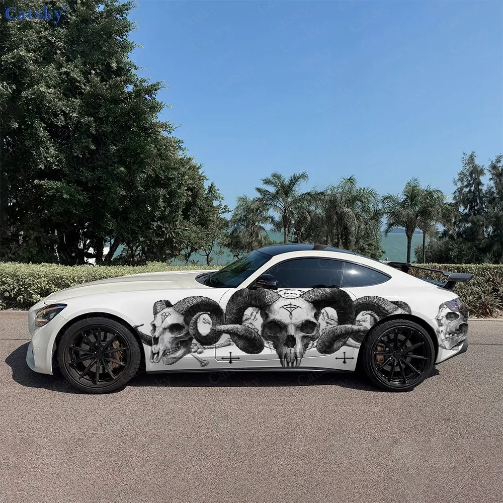 2pcs Rune Wrapped Ram Bone Skulls Car Side Wraps, Self-Adhesive PVC Waterproof & Scratch-Resistant Stickers, Car Accessory Gift
2pcs Rune Wrapped Ram Bone Skulls Car Side Wraps, Self-Adhesive PVC Waterproof & Scratch-Resistant Stickers, Car Accessory Gift