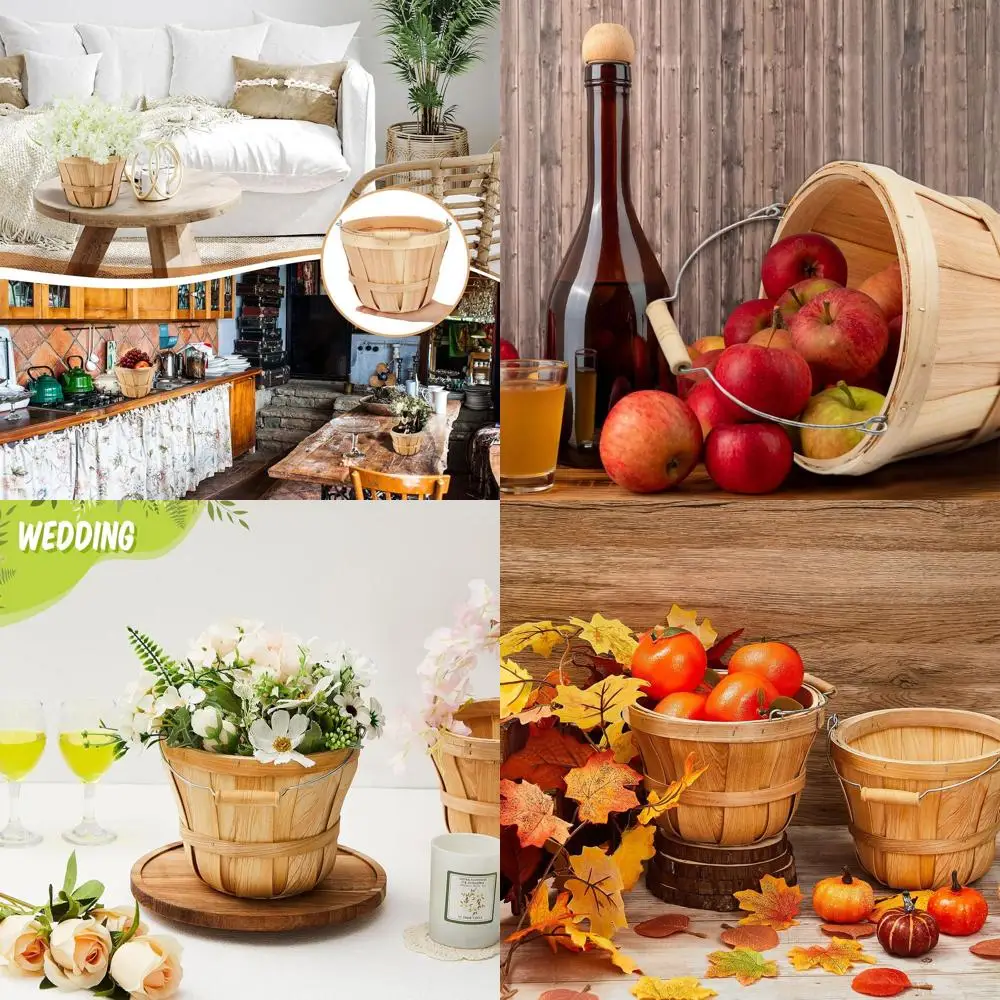 Small Round Wooden Apple Baskets with Handles, Ideal for Gifting, Gardening, and Home Decor (Natural Wood)
Small Round Wooden Apple Baskets with Handles, Ideal for Gifting, Gardening, and Home Decor (Natural Wood)