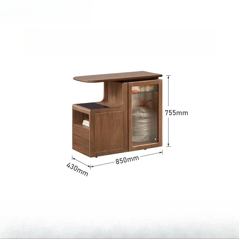 North American black walnut tea cabinet, multi-functional, solid wood, integrated movable tea table
North American black walnut tea cabinet, multi-functional, solid wood, integrated movable tea table