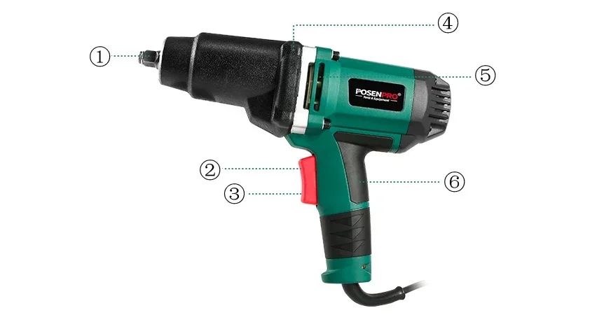 950W Electric Impact Wrench 450-550Nm Max Torque 1/2 inch Car Socket Household Professional Changing Tire Tool
950W Electric Impact Wrench 450-550Nm Max Torque 1/2 inch Car Socket Household Professional Changing Tire Tool