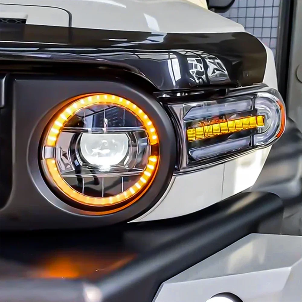 Модифицированная передняя лампа автомобиля для Toyota FJ Cruiser 2007-2017, светодиодная автоматическая фара в сборе, обновленная динамическая сигнальная лампа, аксессуары для инструментов
Модифицированная передняя лампа автомобиля для Toyota FJ Cruiser 2007-2017, светодиодная автоматическая фара в сборе, обновленная динамическая сигнальная лампа, аксессуары для инструментов