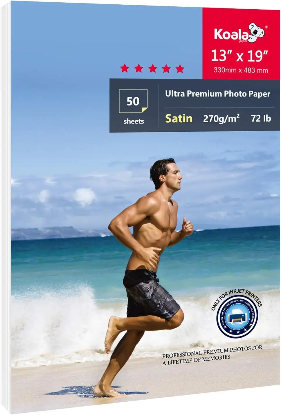 Фотобумага Ultra Premium 13x19 дюймов, сатиновая, для струйных принтеров, водостойкая, полуглянцевая, 50 листов, 72 фунта/кв. м
Фотобумага Ultra Premium 13x19 дюймов, сатиновая, для струйных принтеров, водостойкая, полуглянцевая, 50 листов, 72 фунта/кв. м