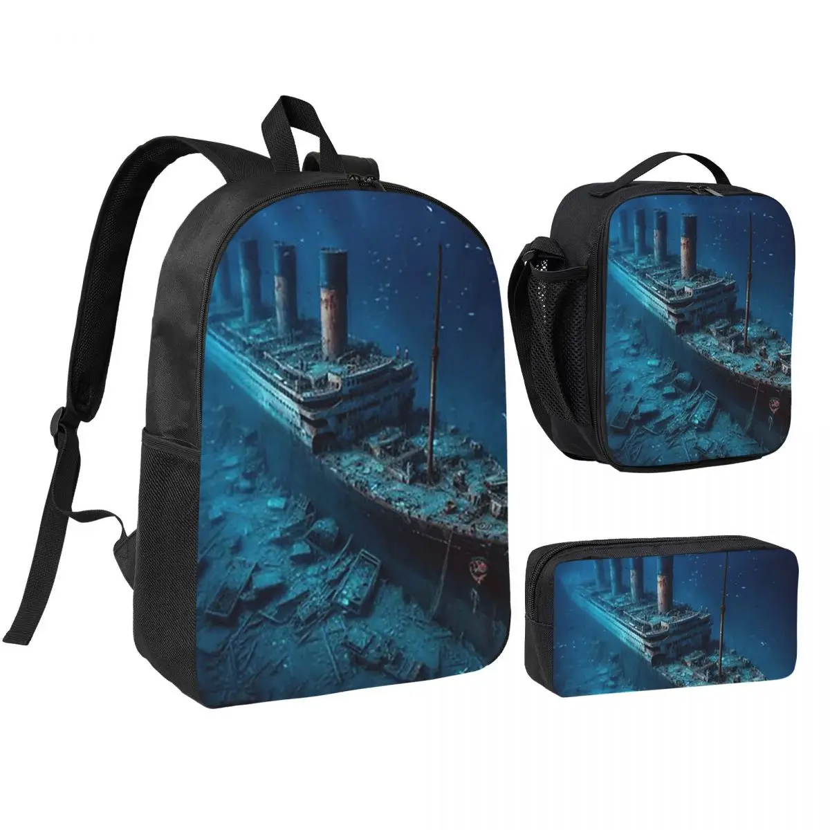 RMS Titanic Backpack Student BookBag School Bag Shoulder Bags 3ps Insulated Lunch Bag Pencil Case
RMS Titanic Backpack Student BookBag School Bag Shoulder Bags 3ps Insulated Lunch Bag Pencil Case