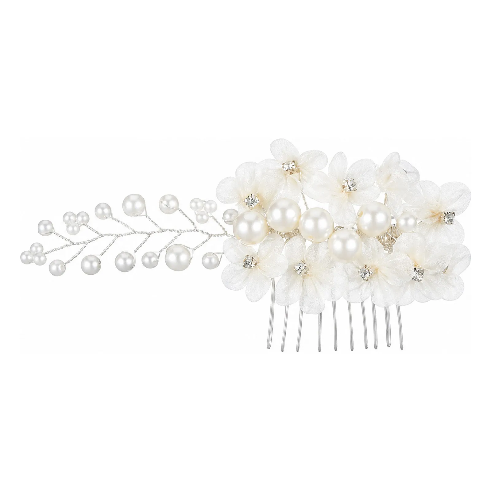 Pearl Rhinestone Bridal Hairpin Wedding Clip White Alloy Hair Comb Women Hair Accessory for Special Occasion
Pearl Rhinestone Bridal Hairpin Wedding Clip White Alloy Hair Comb Women Hair Accessory for Special Occasion