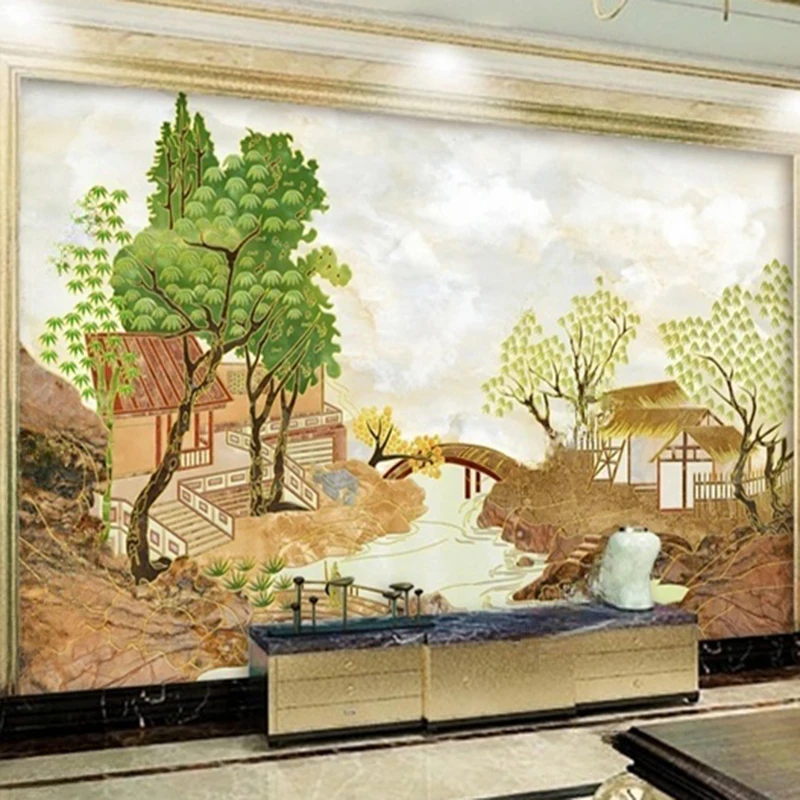 Custom Mural Wallpaper Chinese Style Marble Landscape Hand-painted Background Painting For Living Room Bedroom Study Backdrop
Custom Mural Wallpaper Chinese Style Marble Landscape Hand-painted Background Painting For Living Room Bedroom Study Backdrop