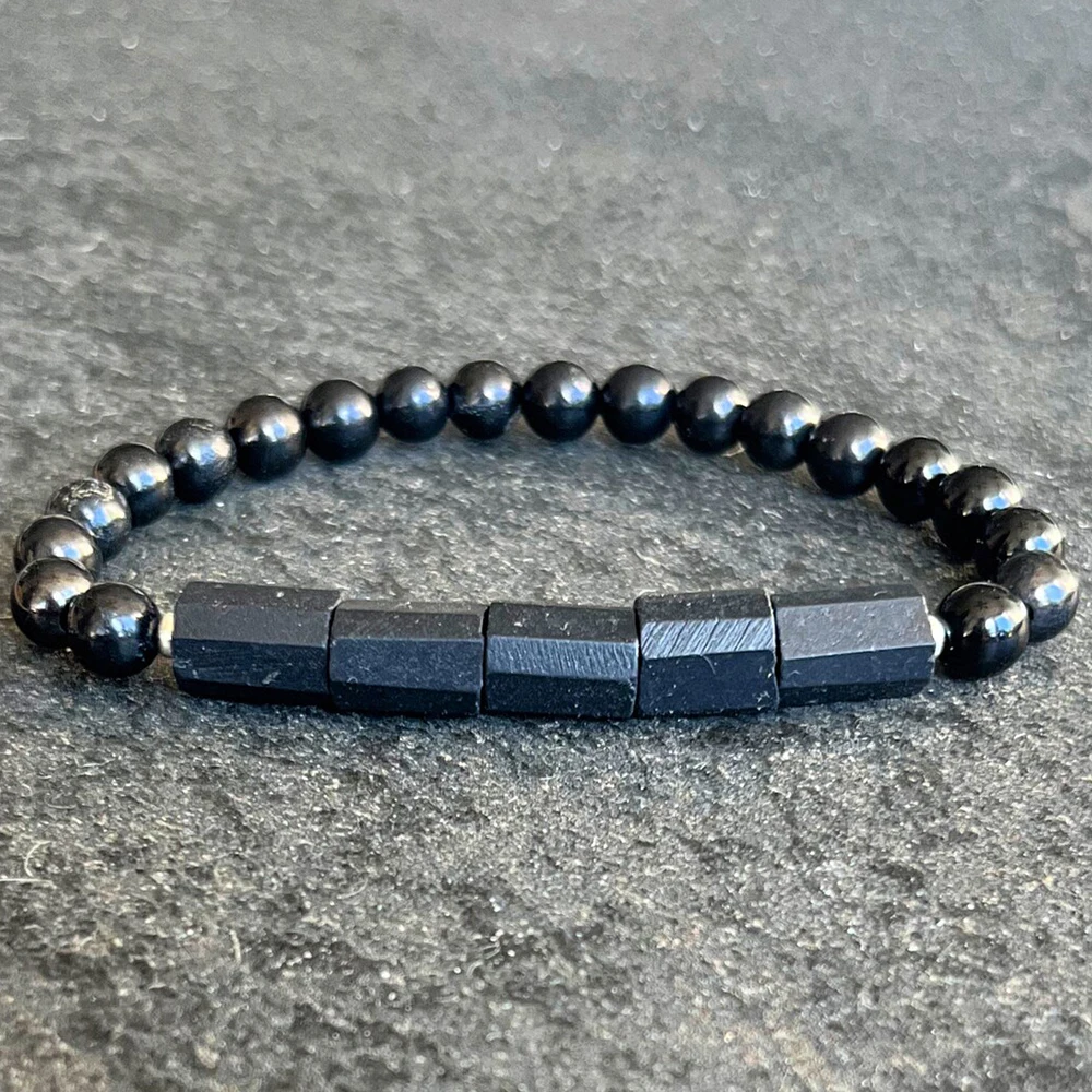 MG2111 New Design 6 MM Polished Shungite Copper Beads Bracelet Mens Root Chakra Wrist Mala
MG2111 New Design 6 MM Polished Shungite Copper Beads Bracelet Mens Root Chakra Wrist Mala