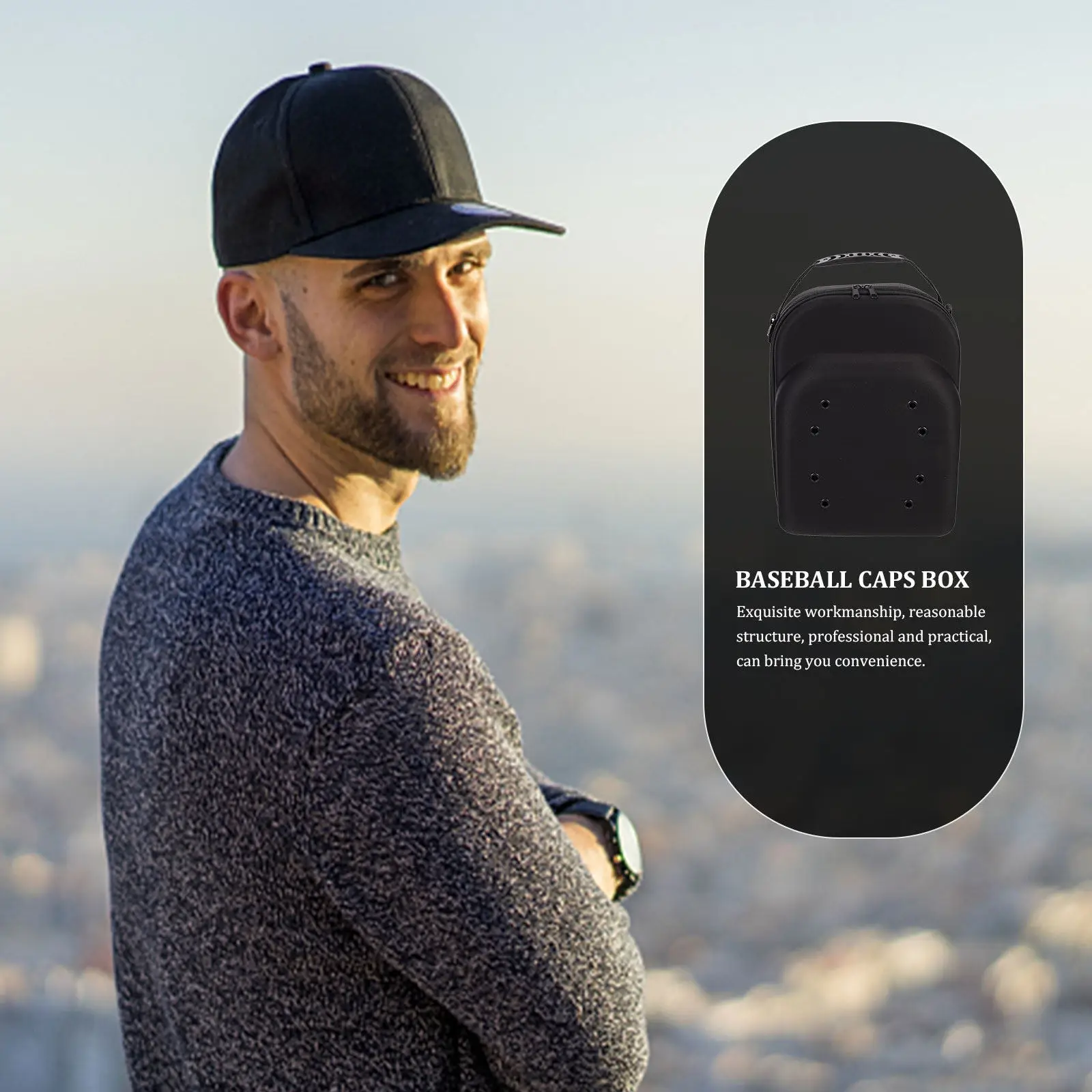 Baseball Hat Case Black Premium Hard Eva Material Breathable Travel Hat Storage Box Smooth Zipper Handle Protective Baseball
Baseball Hat Case Black Premium Hard Eva Material Breathable Travel Hat Storage Box Smooth Zipper Handle Protective Baseball