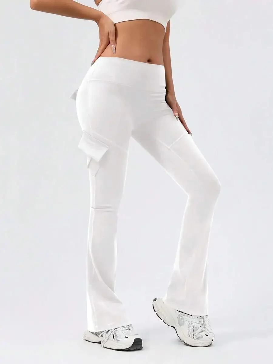High Waist Womens Yoga Pants With Four Pockets And Knee Grinding, Full Length For Sports Cycling
High Waist Womens Yoga Pants With Four Pockets And Knee Grinding, Full Length For Sports Cycling