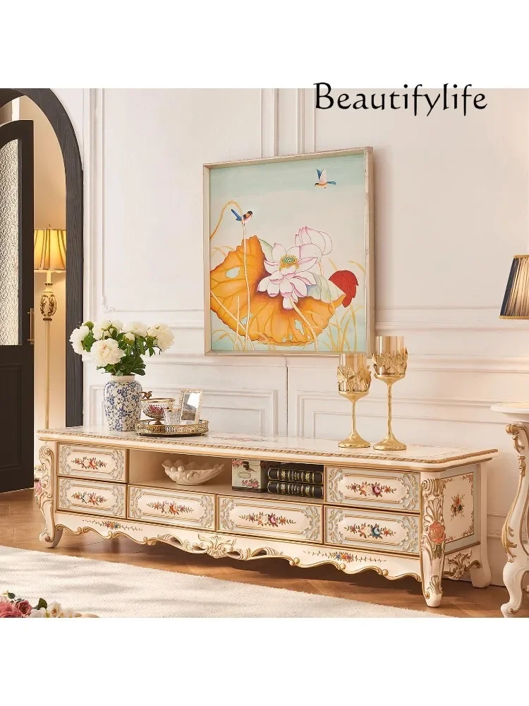 XE European Hand-painted Rose French Palace Gold Painting Living Room Home All Solid Wood Luxury TV Floor Cabinet Decoración Hog
XE European Hand-painted Rose French Palace Gold Painting Living Room Home All Solid Wood Luxury TV Floor Cabinet Decoración Hog