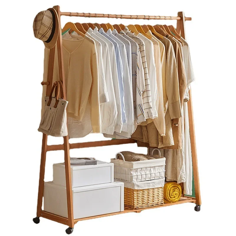 Solid wood coat rack hanger floor hanger multi functional simple storage hanging bag
Solid wood coat rack hanger floor hanger multi functional simple storage hanging bag