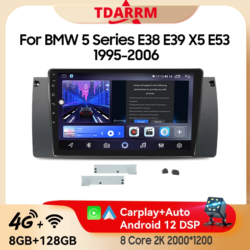 9'' Android 13 Car Radio For BMW 5 Series E38 E39 X5 E531995 - 2006 Multimedia Video Player WIFI GPS Navigation Wireless Carplay
9'' Android 13 Car Radio For BMW 5 Series E38 E39 X5 E531995 - 2006 Multimedia Video Player WIFI GPS Navigation Wireless Carplay