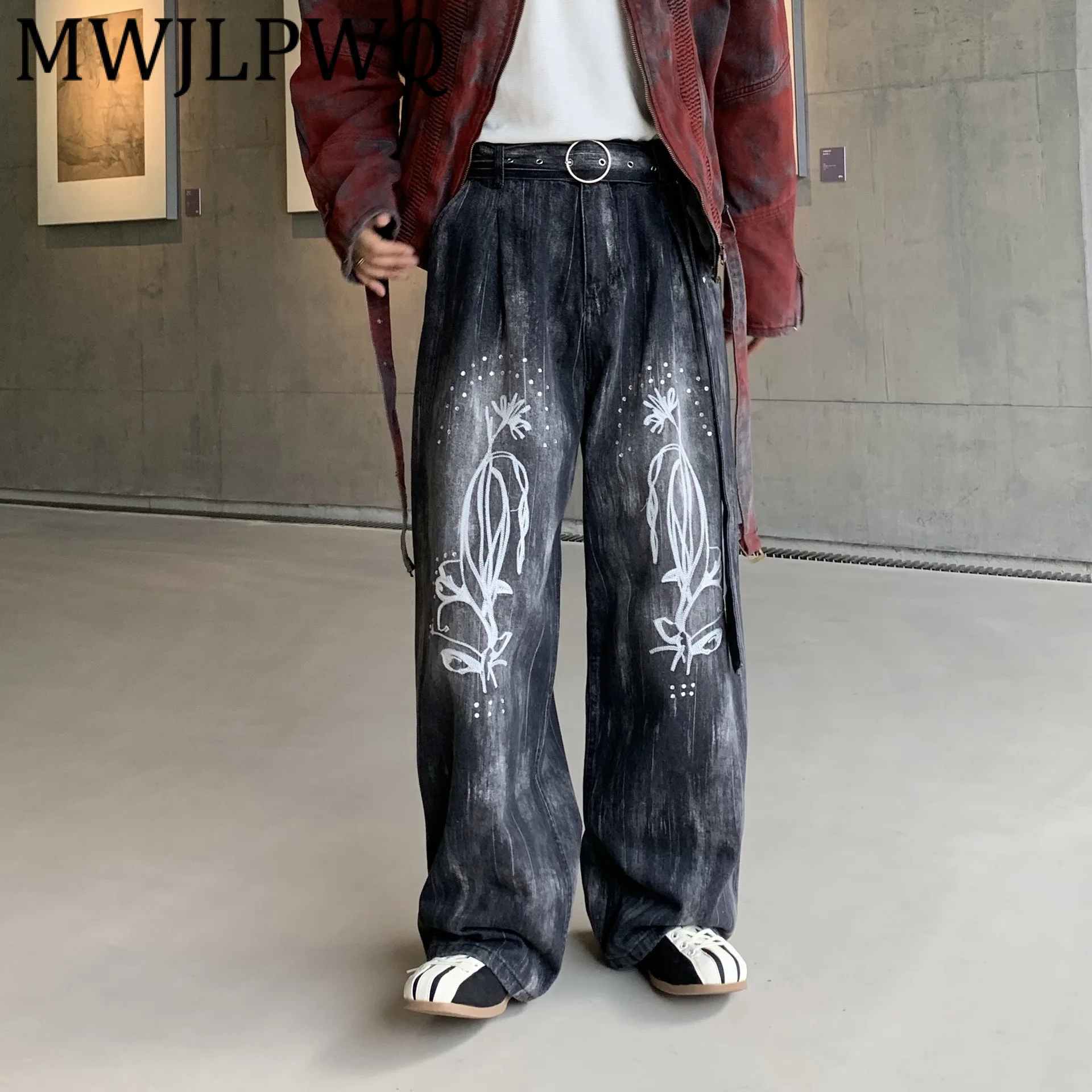 MWJLPWQ Street Trendy Printed Hand-Painted Graffiti Jeans Men's American Loose Straight Draped Handsome Wide-Leg Trousers 12148
MWJLPWQ Street Trendy Printed Hand-Painted Graffiti Jeans Men's American Loose Straight Draped Handsome Wide-Leg Trousers 12148