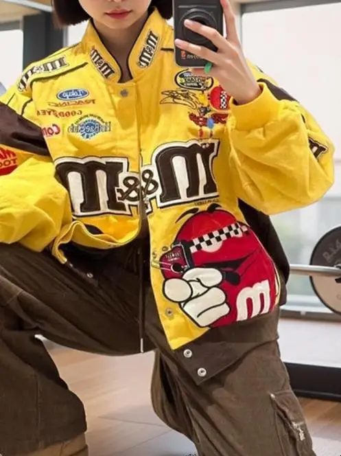 Элитная вышитая куртка для пар в американском стиле, плотная, премиум-класса, бейсбольная, байкерская, уличная одежда, свободный крой, длинный рукав
Элитная вышитая куртка для пар в американском стиле, плотная, премиум-класса, бейсбольная, байкерская, уличная одежда, свободный крой, длинный рукав