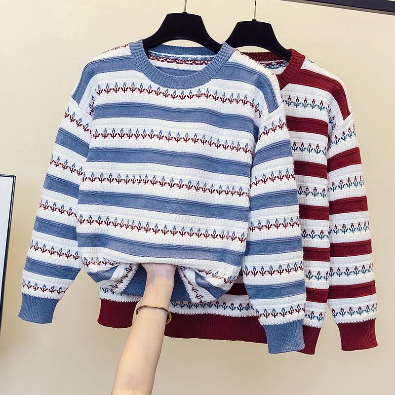 Fashion O-Neck Spliced Knitted Korean Color Sweater Women Clothing 2022 Autumn New Loose Casual Pullovers All-match Commute Tops
Fashion O-Neck Spliced Knitted Korean Color Sweater Women Clothing 2022 Autumn New Loose Casual Pullovers All-match Commute Tops