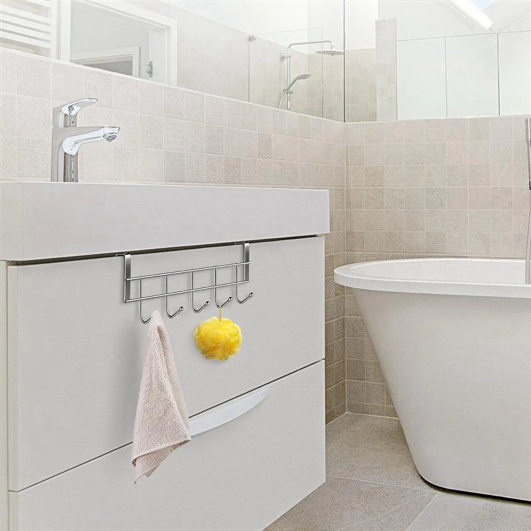 ABWR-2X Over The Door 5 Hooks Home Bathroom Organizer Rack Clothes Coat Hat Towel Hanger Stainless Steel Good Load-Bearing
ABWR-2X Over The Door 5 Hooks Home Bathroom Organizer Rack Clothes Coat Hat Towel Hanger Stainless Steel Good Load-Bearing