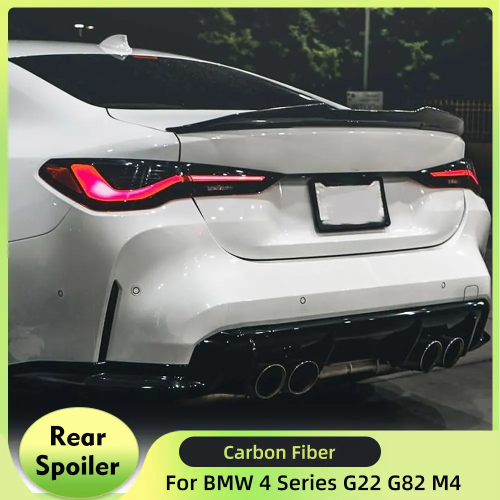 Car Trunk Spoiler for BMW 4 Series G22 G82 M4 Coupe 2021-2023 Real Carbon Fiber Rear Boot Lid Highkick Spoiler Wing Lip
Car Trunk Spoiler for BMW 4 Series G22 G82 M4 Coupe 2021-2023 Real Carbon Fiber Rear Boot Lid Highkick Spoiler Wing Lip