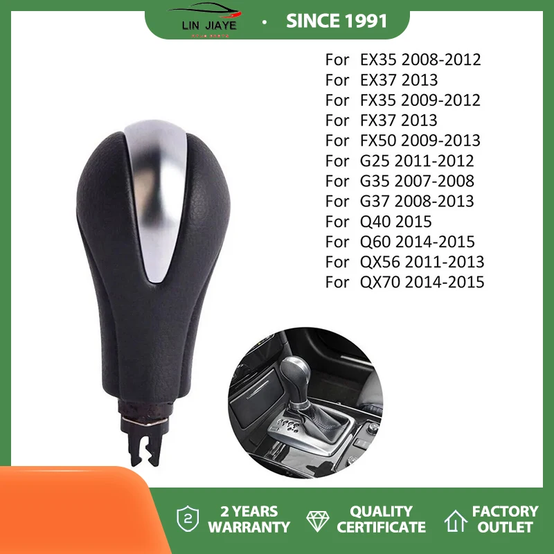 4910-JK03A Gear Shift Knob for Nissan Infiniti QX56 G25 G37 FX37 EX37 QX70 Q60 QX50 34910-1LA6C Black
4910-JK03A Gear Shift Knob for Nissan Infiniti QX56 G25 G37 FX37 EX37 QX70 Q60 QX50 34910-1LA6C Black