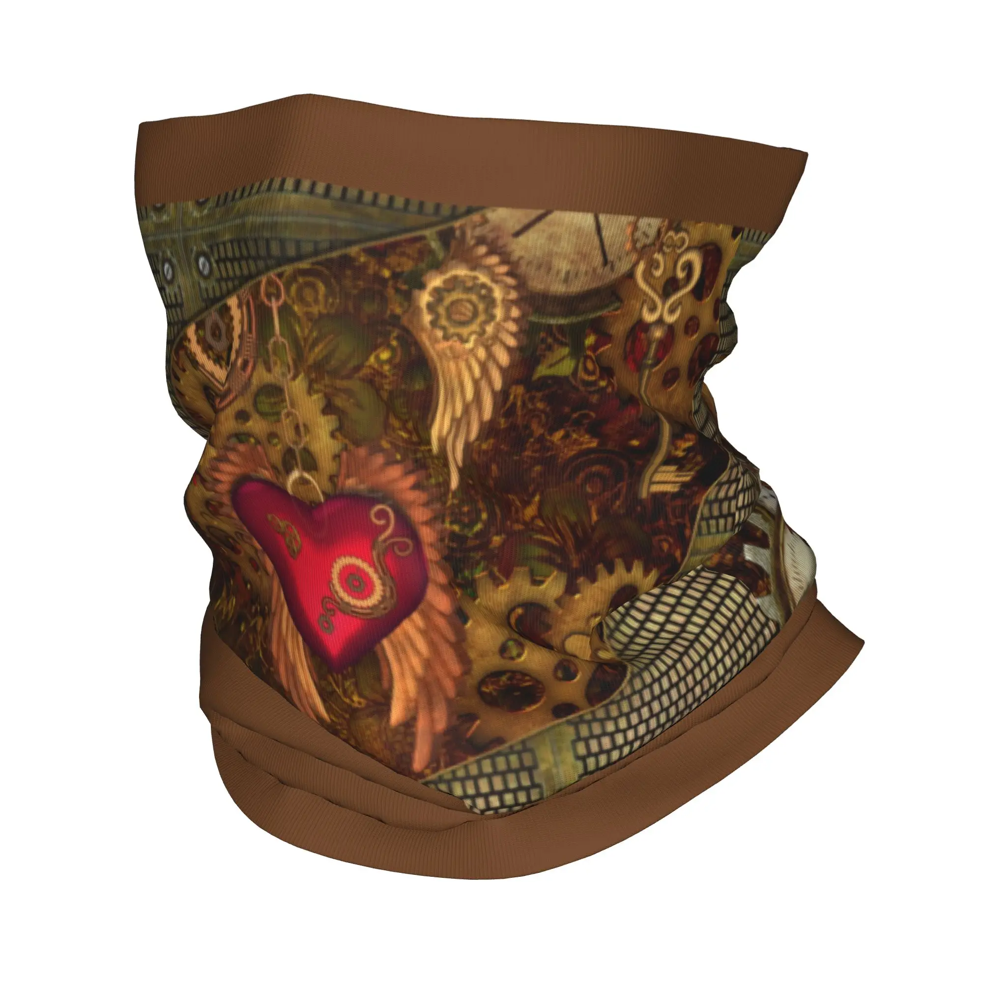 Custom Steampunk Heart With Wings Bandana Neck Warmer Women Men Winter Ski Hiking Scarf Gaiter Metal Mechanical Gears Face Cover
Custom Steampunk Heart With Wings Bandana Neck Warmer Women Men Winter Ski Hiking Scarf Gaiter Metal Mechanical Gears Face Cover