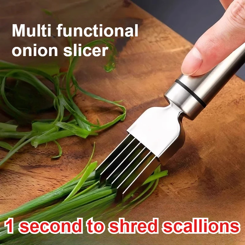 Stainless Steel Multifunctional Kitchen Ultra-fine Hand Scraper for Cutting Scallion Shreds, Scallion Utensil
Stainless Steel Multifunctional Kitchen Ultra-fine Hand Scraper for Cutting Scallion Shreds, Scallion Utensil