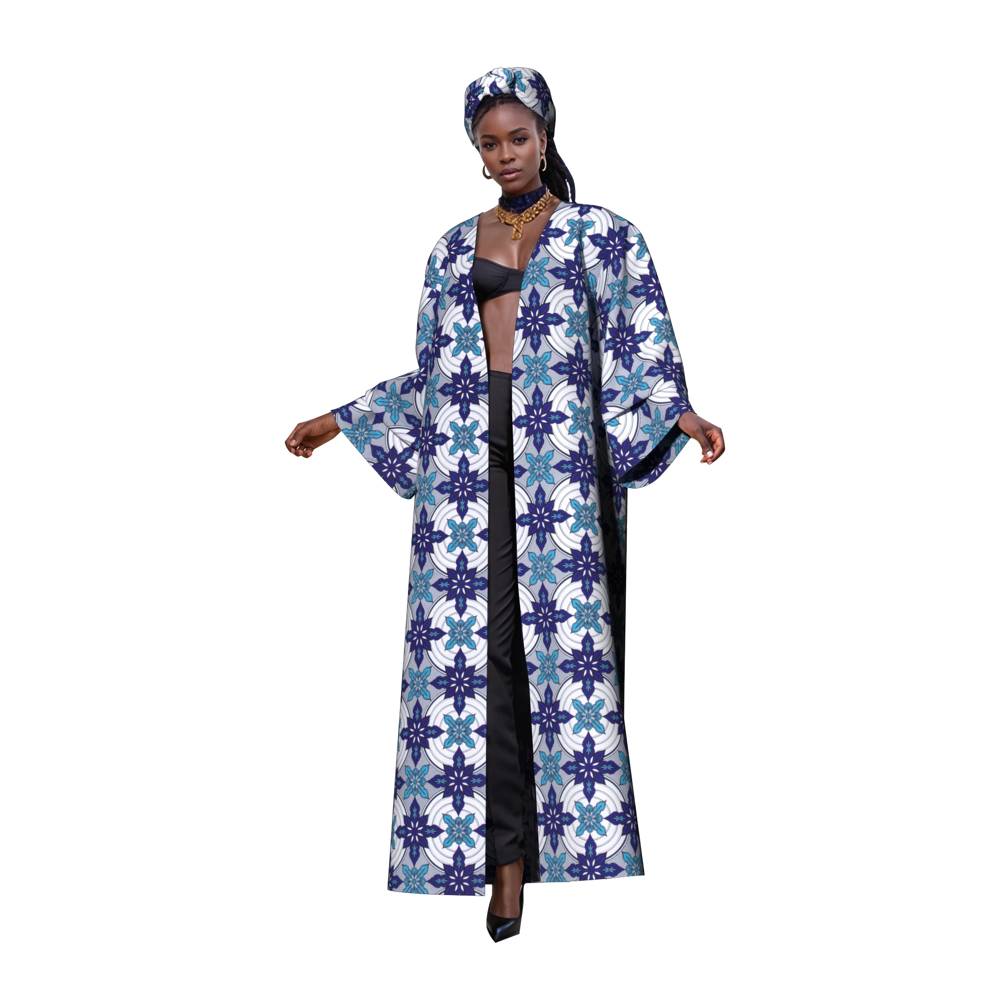 African Ankara Print Women Long Kimono Dress Boho Kaftan Coat Dresses Afrocentric Attire Lady Abaya Trench with Head Tie WY10540
African Ankara Print Women Long Kimono Dress Boho Kaftan Coat Dresses Afrocentric Attire Lady Abaya Trench with Head Tie WY10540