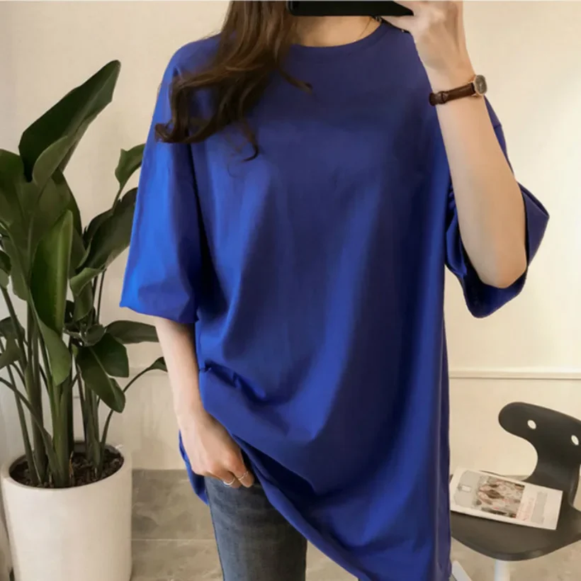 Oversized T-shirt Women 2024 Summer O Neck Short Sleeve Elastic Basic T-shirt Loose Fashion Streetwear Girl Tee Tops Candy Color
Oversized T-shirt Women 2024 Summer O Neck Short Sleeve Elastic Basic T-shirt Loose Fashion Streetwear Girl Tee Tops Candy Color