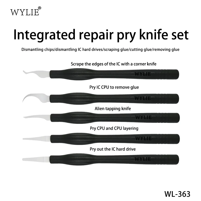 WYLIE WL-363 Универсальный ремонтный набор инструментов высокой твердости для материнской платы телефона IC CPU жесткий диск удаление клея
WYLIE WL-363 Универсальный ремонтный набор инструментов высокой твердости для материнской платы телефона IC CPU жесткий диск удаление клея