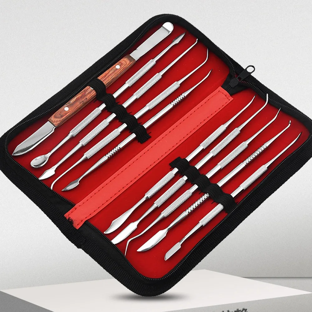 ABUN- Spatula Plaster Knife Practical Stainless Steel Versatile Teeth Wax Carving Tool Set Wax Modeling Sculpting Tools
ABUN- Spatula Plaster Knife Practical Stainless Steel Versatile Teeth Wax Carving Tool Set Wax Modeling Sculpting Tools