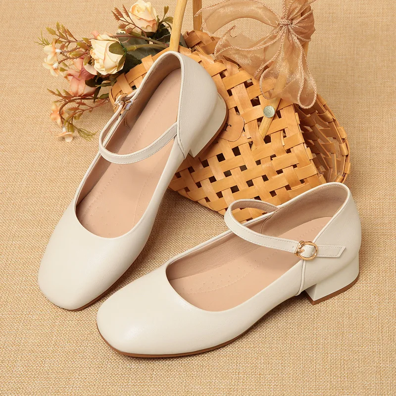 3cm All Match Comfortable Breathable Shallow Mouth Flat Square Heels Shoes 2025 Fall Soft Leather Mary Janes for Mom Work Daily
3cm All Match Comfortable Breathable Shallow Mouth Flat Square Heels Shoes 2025 Fall Soft Leather Mary Janes for Mom Work Daily