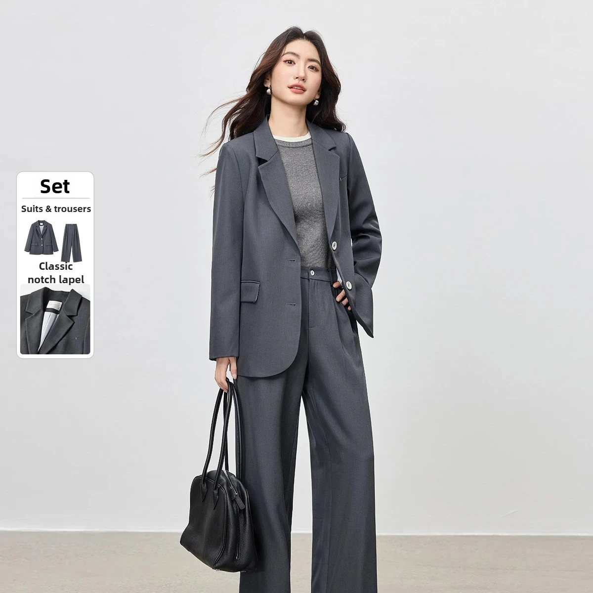 SENTUBILA Women's Blazer Set 2025 Autumn Split Hem Blazer & Zipper Front Trousers Office Commuter Simple Female Outfit 153ZE2168
SENTUBILA Women's Blazer Set 2025 Autumn Split Hem Blazer & Zipper Front Trousers Office Commuter Simple Female Outfit 153ZE2168