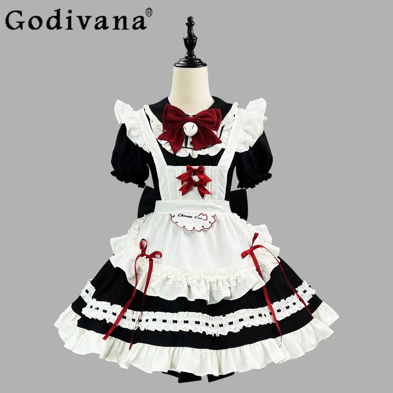 Black and White Cute Girl Maid Dress Lolita Maid Two Dimensional Game Anime Dress Women's Short Sleeve Sweet Short Dress
Black and White Cute Girl Maid Dress Lolita Maid Two Dimensional Game Anime Dress Women's Short Sleeve Sweet Short Dress