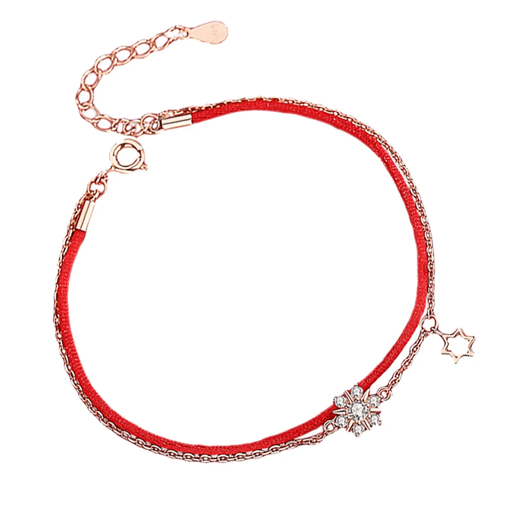 Cord Bracelet Red String Christmas Bracelets Beautiful Delicate Woman 925 Sterling Silver
Cord Bracelet Red String Christmas Bracelets Beautiful Delicate Woman 925 Sterling Silver