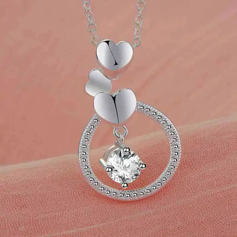 925 Sterling Silver Fine Heart Circle Pendant AAA Zircon Necklace for Women Fashion Party Wedding Accessories Jewelry Gifts
925 Sterling Silver Fine Heart Circle Pendant AAA Zircon Necklace for Women Fashion Party Wedding Accessories Jewelry Gifts