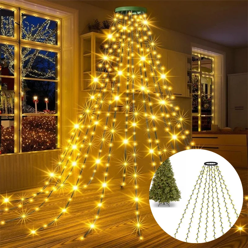 1,5 м/2 м/3 м светодиодные гирлянды для рождественской елки, водонепроницаемый светильник-водопад, садовые уличные рождественские украшения 2025
1,5 м/2 м/3 м светодиодные гирлянды для рождественской елки, водонепроницаемый светильник-водопад, садовые уличные рождественские украшения 2025