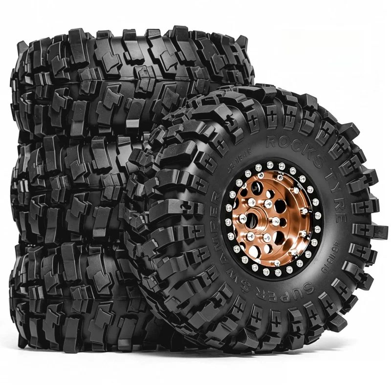 4Pcs 1.9" Metal Beadlock Wheel Tires Set Outer diameter 118mm for 1/10 TRX6 SCX10 90046 AXI03007 Gen7/8 RC Crawler
4Pcs 1.9" Metal Beadlock Wheel Tires Set Outer diameter 118mm for 1/10 TRX6 SCX10 90046 AXI03007 Gen7/8 RC Crawler