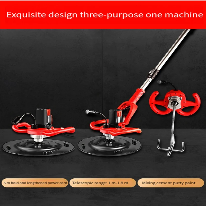 Электрическая машина для полировки цементного раствора, 4980 Вт, ручная машина для полировки и шлифования порошковых стен с телескопическим стержнем, 220 В 
Электрическая машина для полировки цементного раствора, 4980 Вт, ручная машина для полировки и шлифования порошковых стен с телескопическим стержнем, 220 В