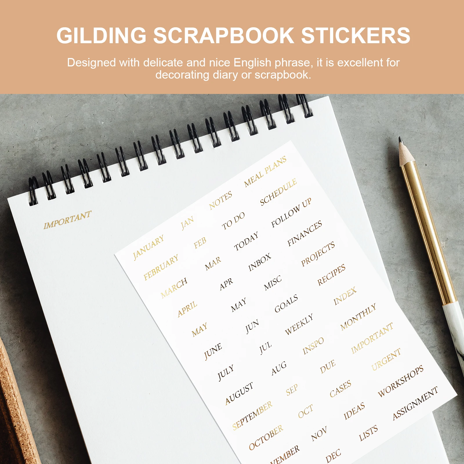 4SheetsGildingScrapbookStickersPVC HotStampingJournalDIYPhotoAlbumCreativePractical PhraseDecorative
4SheetsGildingScrapbookStickersPVC HotStampingJournalDIYPhotoAlbumCreativePractical PhraseDecorative